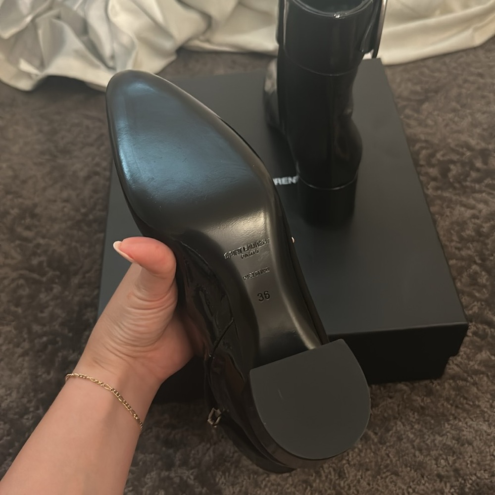SAINT LAURENT LOW HEEL BOOTIES - Picture 8 of 10